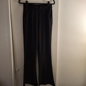 Wynne Layers Elegant Black Women's Flare Leg Pants